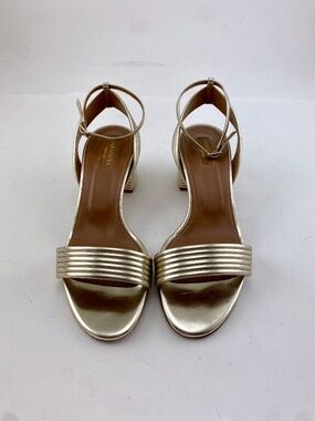 Aquazzura Gold Sundance Heeled Sandals 50 Size 39